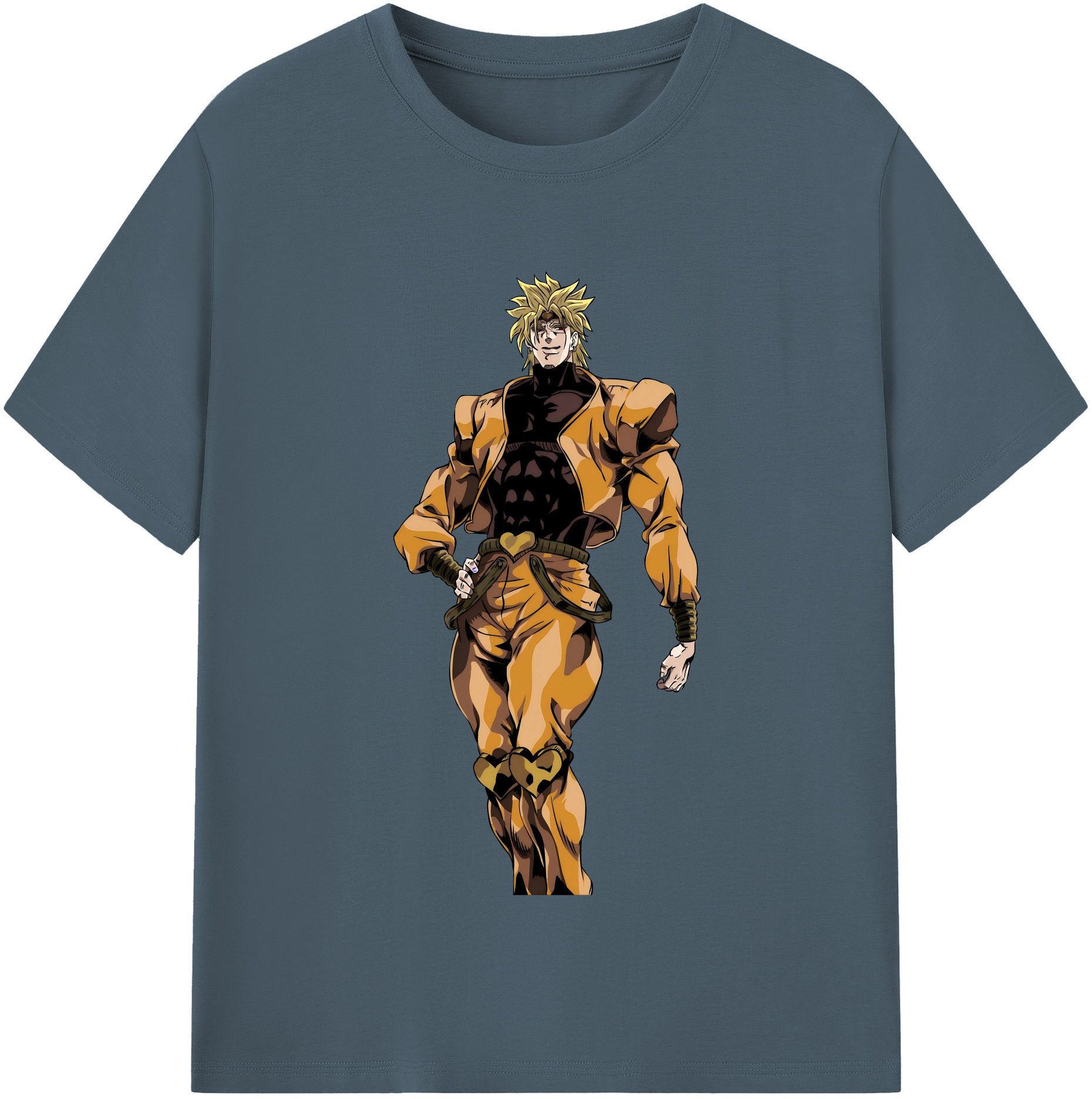 （画像用） ジョジョの奇妙な冒険 ディオ?ブランドー JoJo's Bizarre Adventure Dio Brando 綿100％半袖Tシャツ（フロントプリント）